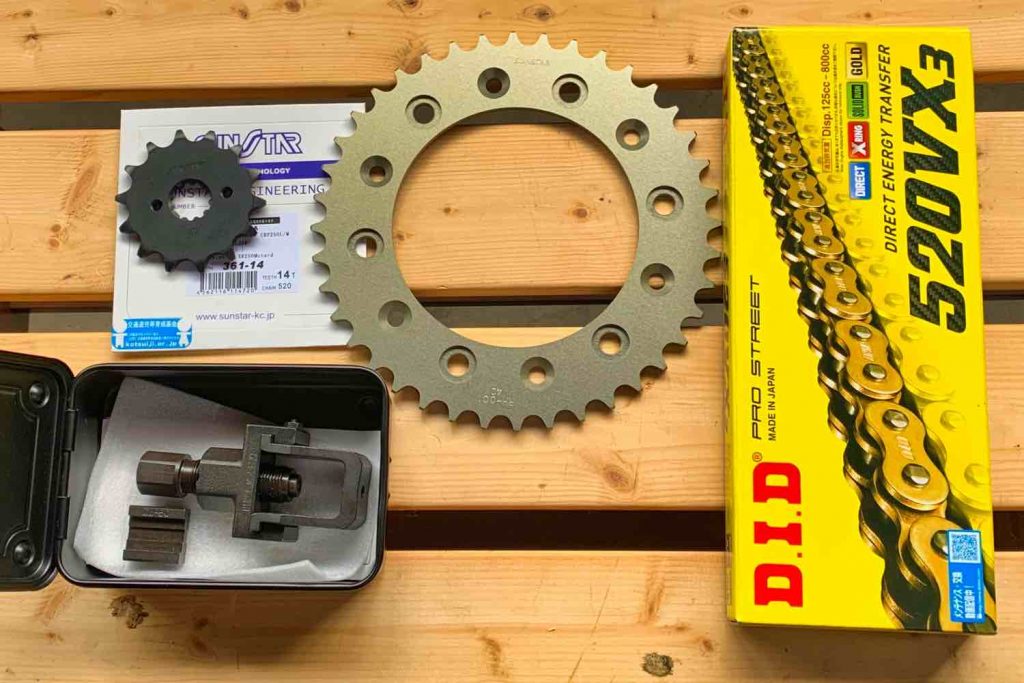 CRF250_チェーンスプロケット交換