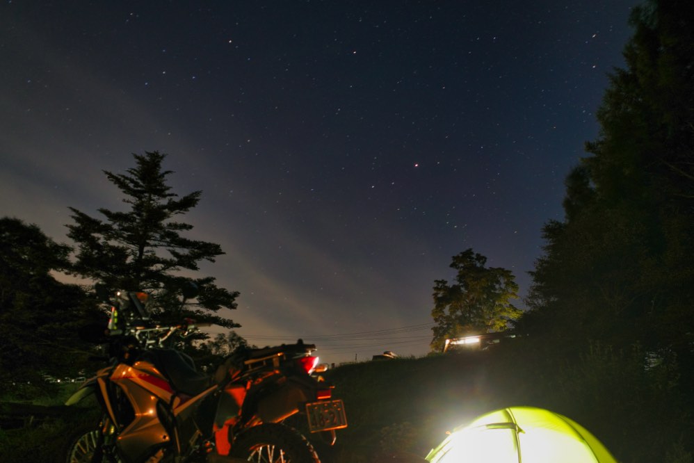 山田牧場キャンプ場の夜